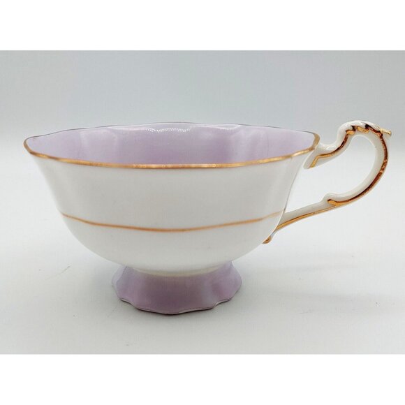 Paragon Teacup and Saucer Pale Mauve w/Multicolored flowers on Black Rare! - Picture 5 of 10